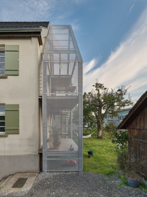 ARSP - Villa-Fleisch: Terrassenanbau Seitenansicht